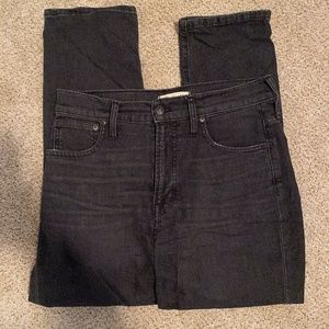 Madewell high waisted washed black jeans